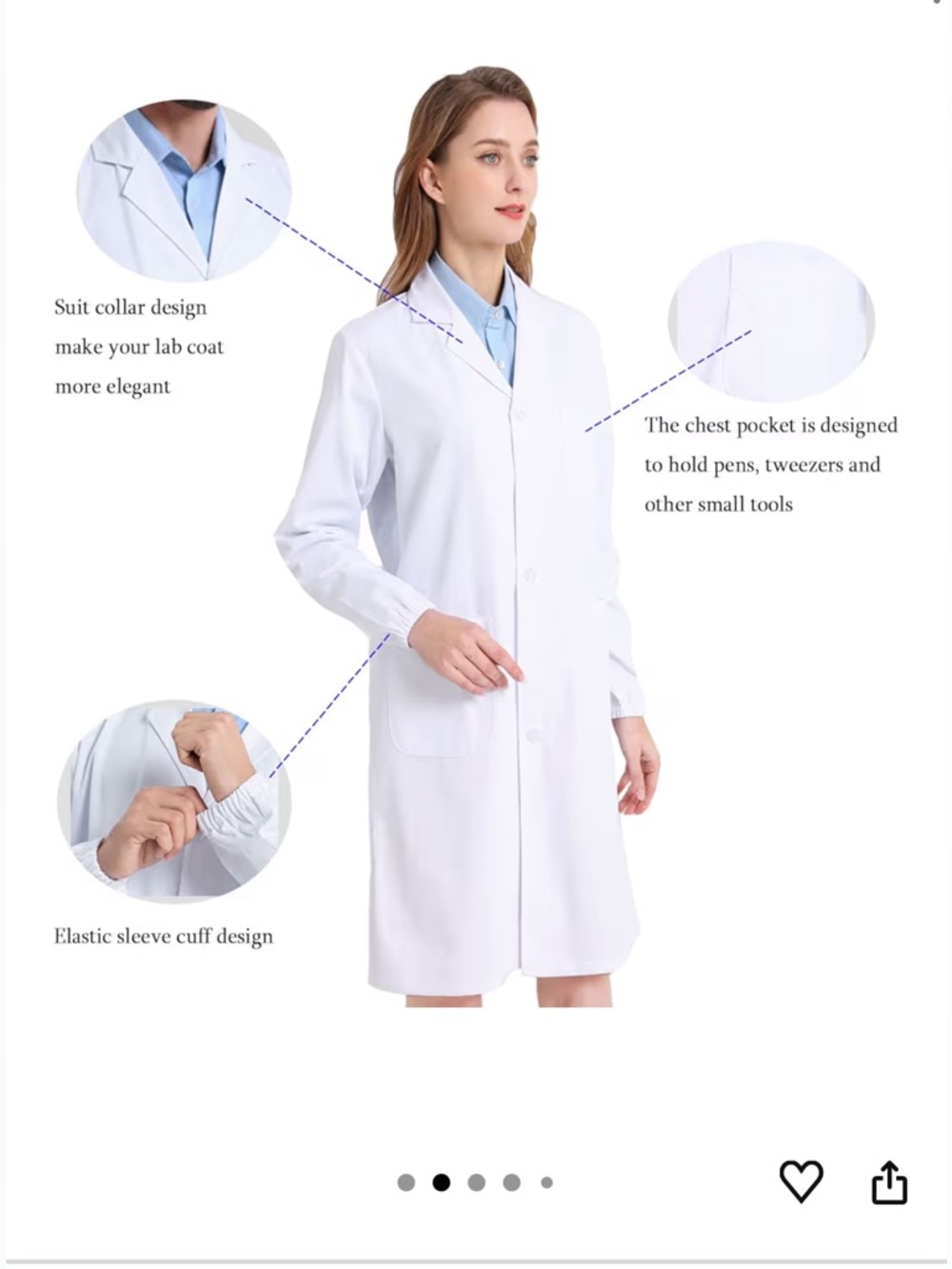 Amazon White Professional Lab Coat